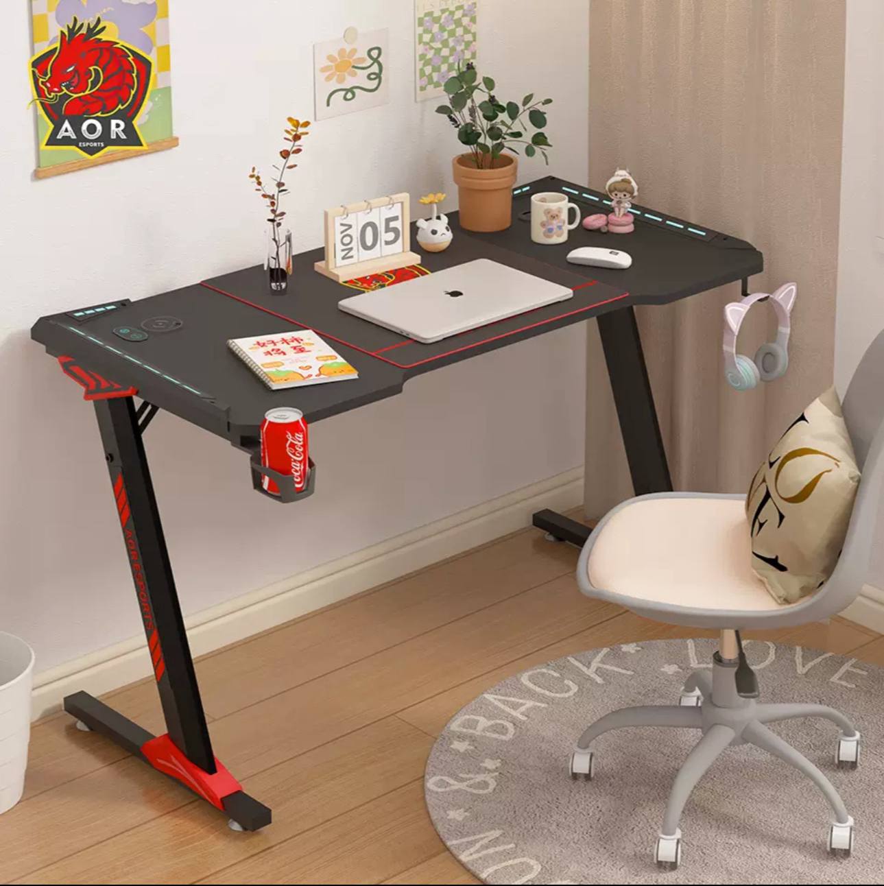 Gaming Desk With Led Lights