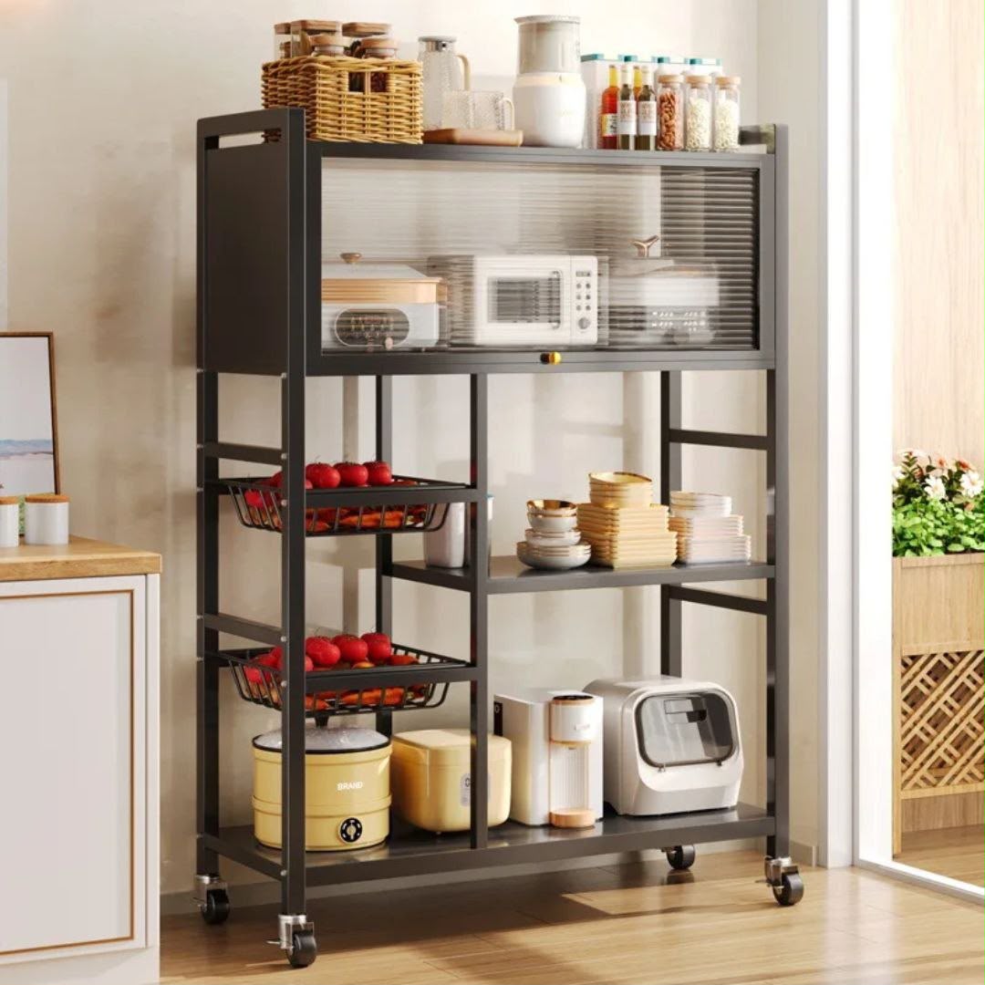 Buy 1 4 Tier Trolley Stand with Removable Drainage Multifunctional Kitchen Rack + Free Gift + Free Delivery N120,000